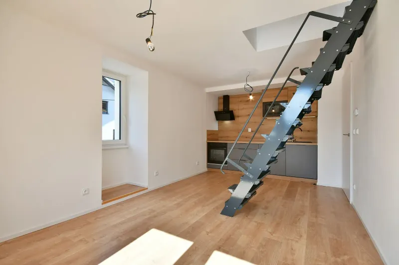 Obývací pokoj s výhledem — apartmán A.5 — apartmán A.5