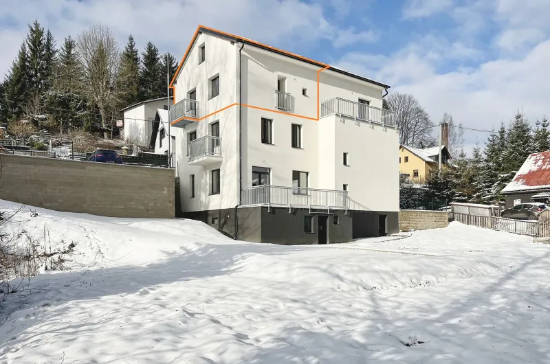Terasa s výhledem na přírodu — apartmán A.5 — apartmán A.5